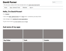Tablet Screenshot of davidpurser.net